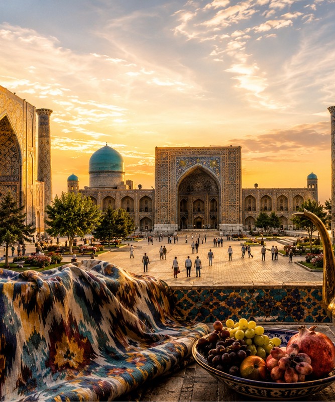 Bayramda �pek Yolunun �zinde �zbekistan Turu