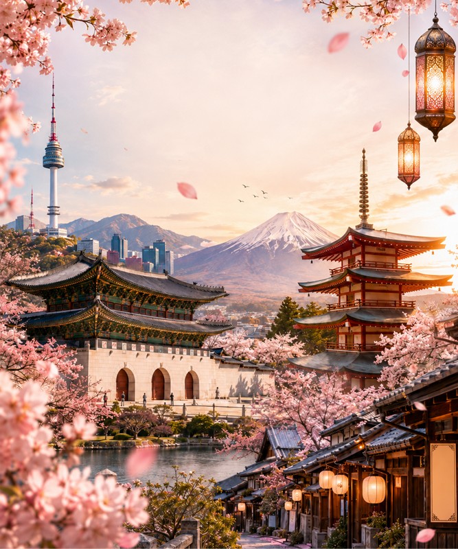 Bayramda Sakura Zaman� Kore ve Japonya