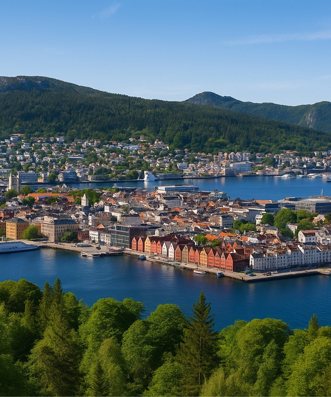 Norve Fiyortlar: Mavinin ve Yeilin Dans